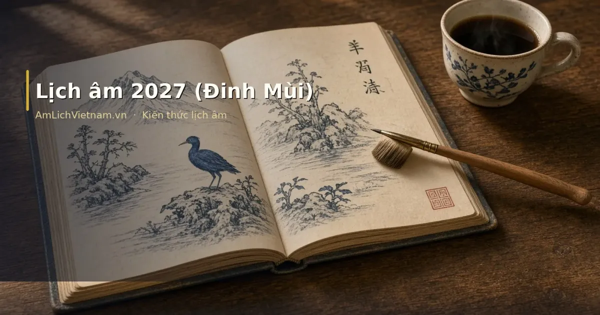 Lịch âm 2027 (Đinh Mùi): mốc Tết và cách tra ngày tốt