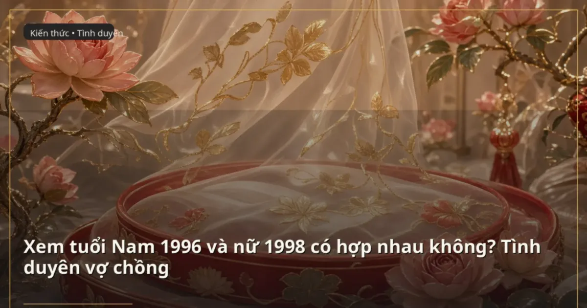 Xem tuổi Nam 1996 và nữ 1998 có hợp nhau không? Tình duyên vợ chồng