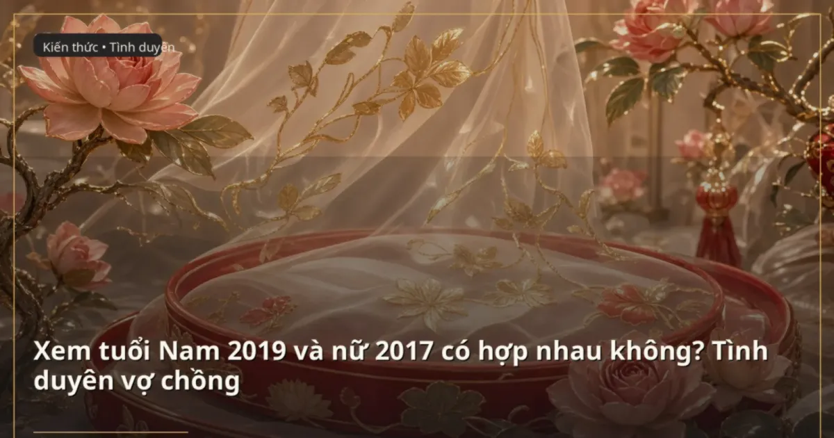 Xem tuổi Nam 2019 và nữ 2017 có hợp nhau không? Tình duyên vợ chồng