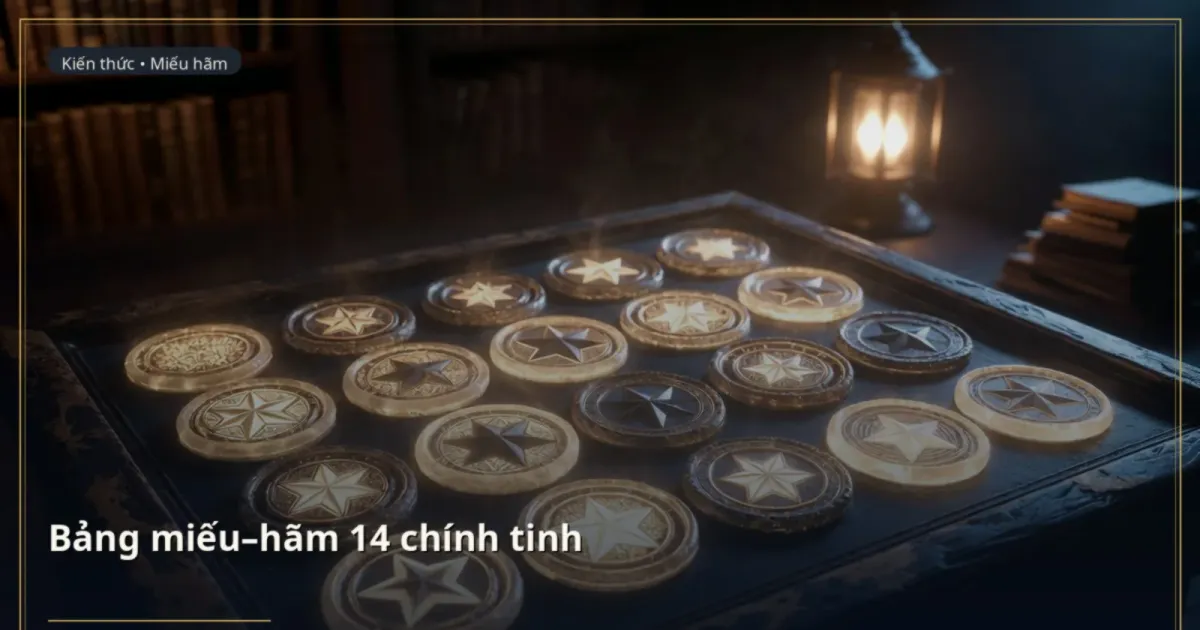 Bảng miếu–hãm 14 chính tinh