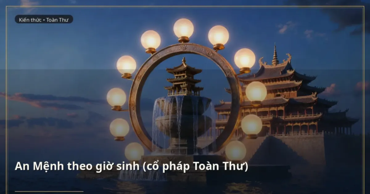 An Mệnh theo giờ sinh (cổ pháp Toàn Thư)